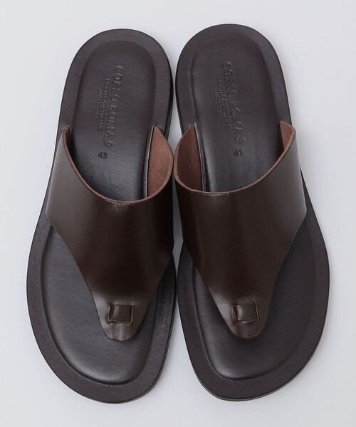 CORSO ROMA，9（コルソローマ）の「CORSO ROMA 9: トング サンダル（サンダル・メンズ・ブラック/ブラウン・42/41/40/43）」の5枚目の写真
