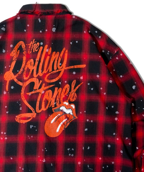 JACKROSE(ジャックローズ)の「B-TRS-ダメージスタッズ・グランジ-LSシャツ(シャツ/ブラウス・メンズ・ブラック/レッド・L/M)」の2枚目の写真