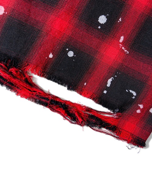 JACKROSE(ジャックローズ)の「B-TRS-ダメージスタッズ・グランジ-LSシャツ(シャツ/ブラウス・メンズ・ブラック/レッド・L/M)」の10枚目の写真