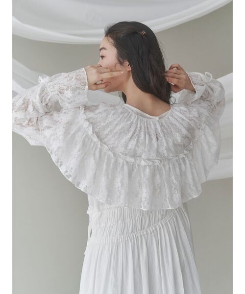 merry jenny(メリージェニー)の「レースフレアボレロ(カーディガン/ボレロ・レディース・ブラック/オフホワイト・FREE)」の7枚目の写真