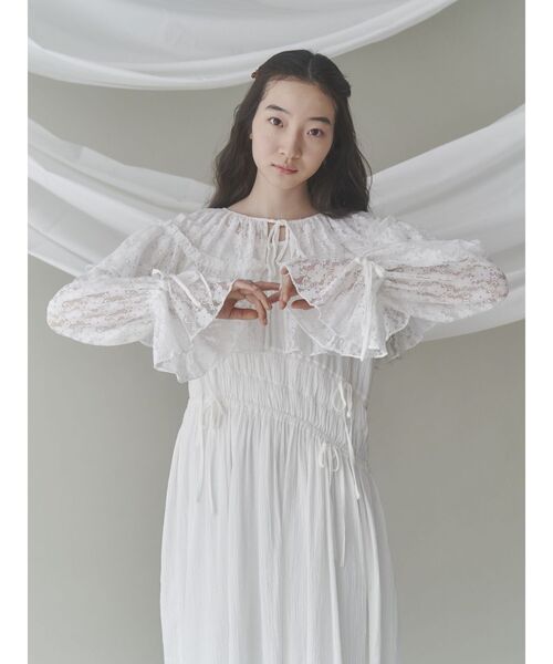 merry jenny(メリージェニー)の「レースフレアボレロ(カーディガン/ボレロ・レディース・ブラック/オフホワイト・FREE)」の11枚目の写真