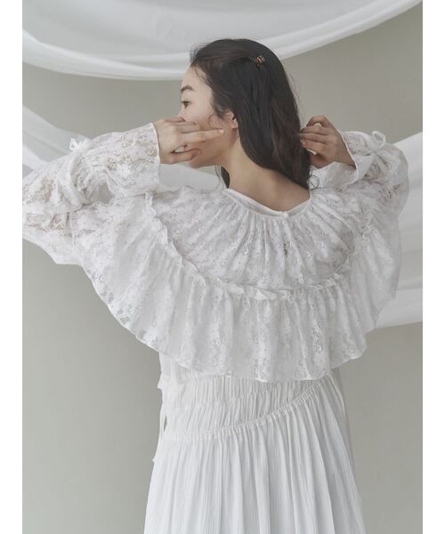 merry jenny(メリージェニー)の「レースフレアボレロ(カーディガン/ボレロ・レディース・ブラック/オフホワイト・FREE)」の13枚目の写真