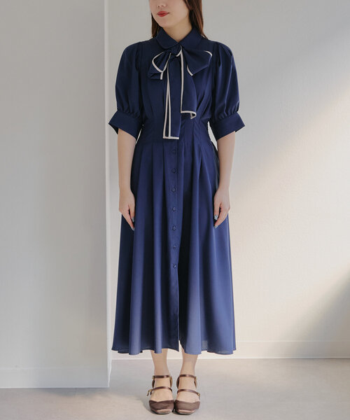 Another Branch olive des olive(アナザーブランチオリーブデオリーブ)の「【選べる丈2タイプ】後ろレースupボウタイワンピース(ワンピース・レディース・ネイビー/その他11/アイボリー・SMALL/MEDIUM)」の15枚目の写真