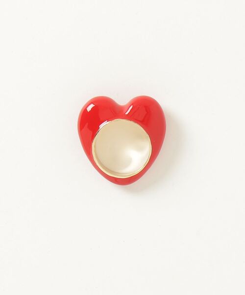 rae（レイ）の「【rae】ハートモチーフリング/13号（リング・レディース・ブラック/レッド・FREE）」の6枚目の写真