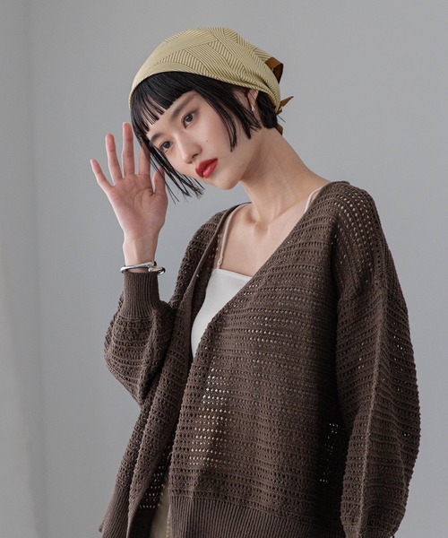 LOWRYS FARM（ローリーズファーム）の「スカーフ５３＊５３ 320817（バンダナ/スカーフ・レディース・オフホワイト/ブラウン/ブラック・FREE）」の19枚目の写真