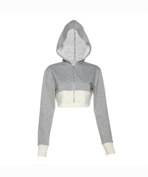 ALLuRing ChaRm(アリュリングチャーム)の「【2点セット】Bycolor Hoodie Set Up / バイカラーフーディーセットアップ(パーカー・レディース・グレー/ブラック・FREE)」の3枚目の写真