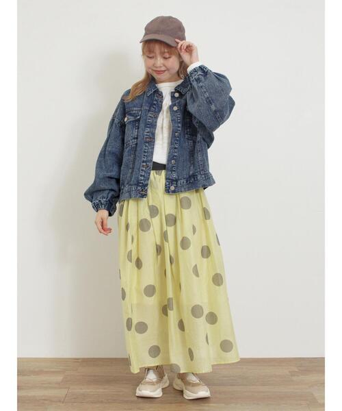 Samansa Mos2(サマンサ モスモス)の「シアードットプリントスカート(スカート・レディース・キナリ/ブラック/イエロー・F)」の11枚目の写真