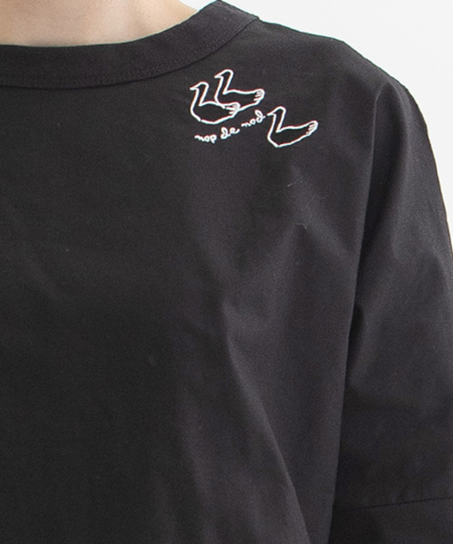 USコットン天竺布帛7分袖カットソー セール】USコットン天竺布帛7分袖カットソー（Tシャツ