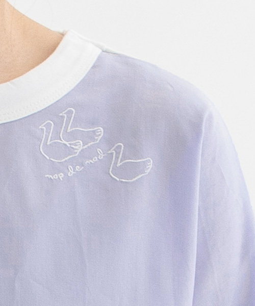 セール】USコットン天竺布帛7分袖カットソー（Tシャツ