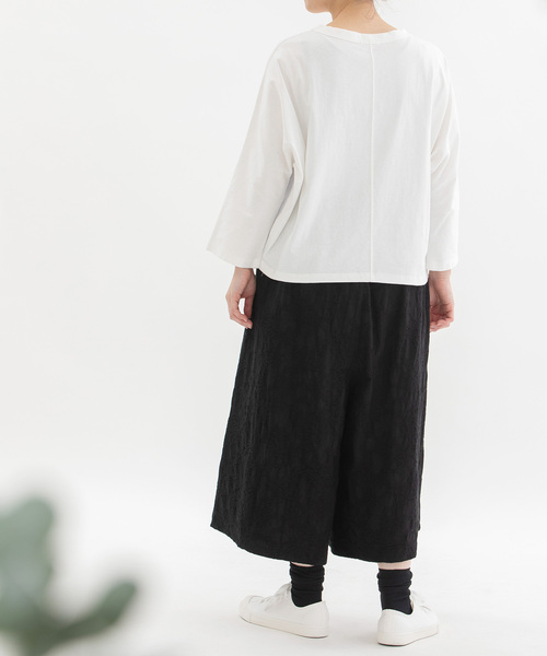 セール】USコットン天竺布帛7分袖カットソー（Tシャツ