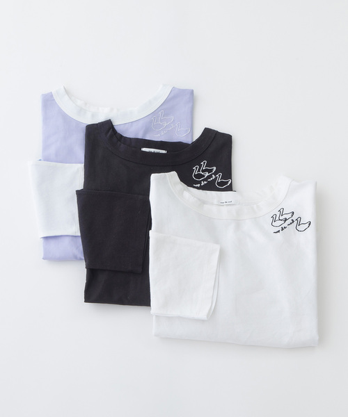 USコットン天竺布帛7分袖カットソー セール】USコットン天竺布帛7分袖カットソー（Tシャツ