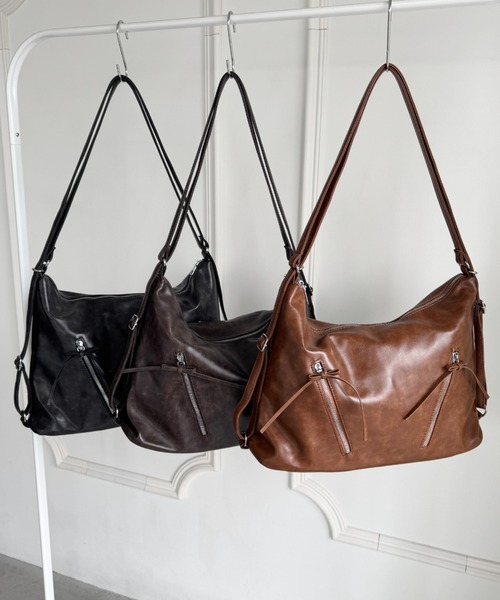 Loueme（ルエム）の「ヴィンテージライク2WAYリボンショルダーバッグ（ショルダーバッグ・レディース・ブラウン/ダークブラウン/ブラック・FREE）」の16枚目の写真