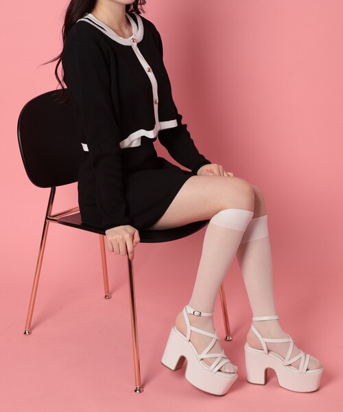 cs T&P（シーエスティーアンドピー）の「厚底レースアップサンダル（サンダル・レディース・ホワイト/ブラック系1/シルバー/ブラック/レッド系3・S/M/L/LL）」の18枚目の写真