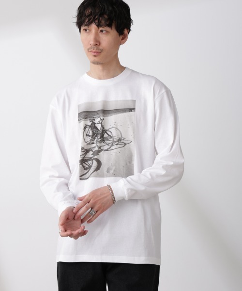 NANO universe(ナノユニバース)の「「着るアート」Herbert List/Magnum Photos Tシャツ長袖GERMANY(Tシャツ/カットソー・メンズ・オフホワイト・M/L)」の1枚目の写真