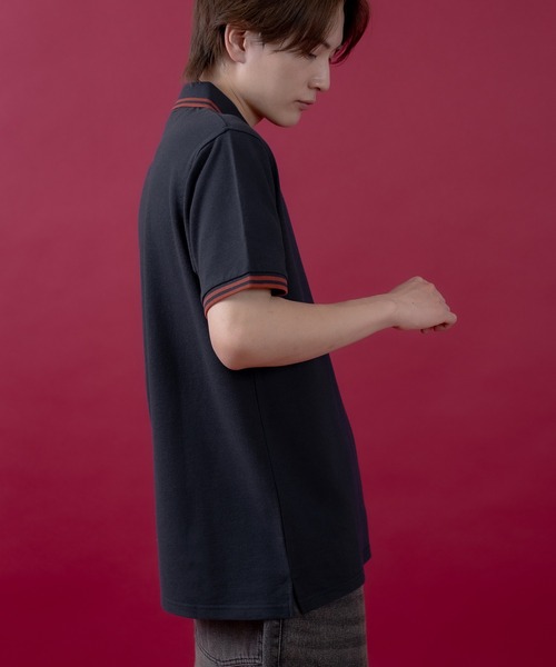 SIDEWAY STANCE（サイドウェイスタンス）の「【SIDEWAY STANCE】鹿の子 ワンポイント ポロシャツ（ポロシャツ・メンズ・ネイビー/ブラック/杢グレー/ホワイト・SMALL/MEDIUM/LARGE/X-LARGE）」の18枚目の写真
