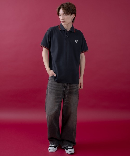 SIDEWAY STANCE（サイドウェイスタンス）の「【SIDEWAY STANCE】鹿の子 ワンポイント ポロシャツ（ポロシャツ・メンズ・ネイビー/ブラック/杢グレー/ホワイト・SMALL/MEDIUM/LARGE/X-LARGE）」の20枚目の写真