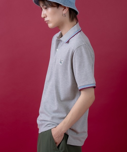 SIDEWAY STANCE（サイドウェイスタンス）の「【SIDEWAY STANCE】鹿の子 ワンポイント ポロシャツ（ポロシャツ・メンズ・ネイビー/ブラック/杢グレー/ホワイト・SMALL/MEDIUM/LARGE/X-LARGE）」の14枚目の写真