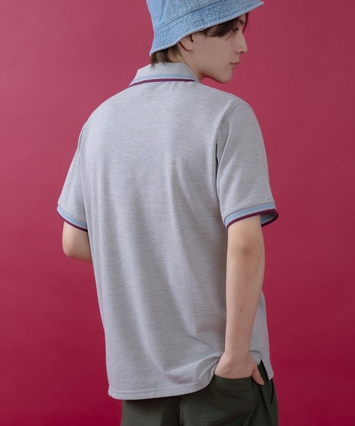 SIDEWAY STANCE（サイドウェイスタンス）の「【SIDEWAY STANCE】鹿の子 ワンポイント ポロシャツ（ポロシャツ・メンズ・ネイビー/ブラック/杢グレー/ホワイト・SMALL/MEDIUM/LARGE/X-LARGE）」の15枚目の写真