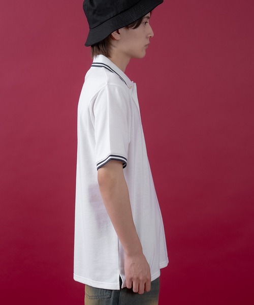 SIDEWAY STANCE（サイドウェイスタンス）の「【SIDEWAY STANCE】鹿の子 ワンポイント ポロシャツ（ポロシャツ・メンズ・ネイビー/ブラック/杢グレー/ホワイト・SMALL/MEDIUM/LARGE/X-LARGE）」の6枚目の写真