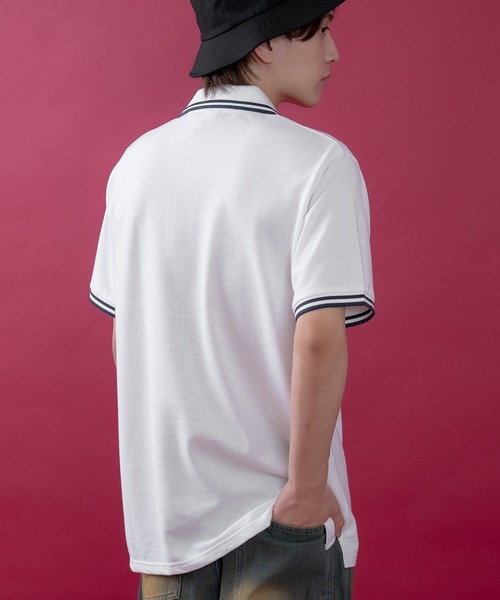 SIDEWAY STANCE（サイドウェイスタンス）の「【SIDEWAY STANCE】鹿の子 ワンポイント ポロシャツ（ポロシャツ・メンズ・ネイビー/ブラック/杢グレー/ホワイト・SMALL/MEDIUM/LARGE/X-LARGE）」の7枚目の写真