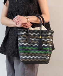 WOVEN（ウーヴン）の「WOVEN (ウーヴン) /プティトート メキシコ製 ミニバッグ メルカドバッグ かごバッグ レザーハンドル ミニトート マルシェバッグ（かごバッグ）」