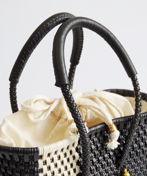 WOVEN（ウーヴン）の「WOVEN (ウーヴン) /プティトート メキシコ製 ミニバッグ メルカドバッグ かごバッグ レザーハンドル ミニトート マルシェバッグ（かごバッグ・レディース・ネイビー/ブルー系その他/ゴールド/ブラック×ベージュ/ブラック系その他/シルバー/ブラック・FREE）」の18枚目の写真