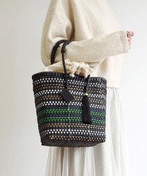 WOVEN（ウーヴン）の「WOVEN (ウーヴン) /プティトート メキシコ製 ミニバッグ メルカドバッグ かごバッグ レザーハンドル ミニトート マルシェバッグ（かごバッグ）」