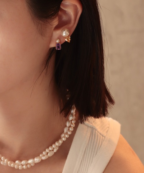 NOIR DE POUPEE(ノワールドプーペ)の「beau temps K14GF 淡水パール バロックショート ネックレス(ネックレス・レディース・ホワイト・FREE)」の7枚目の写真