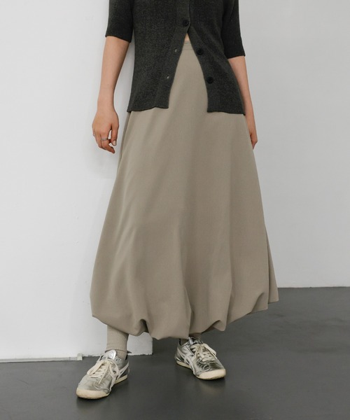 select MOCA（セレクトモカ）の「バルーンスカート（スカート・レディース・ブラック/アイボリー/グレイッシュベージュ・FREE）」の7枚目の写真
