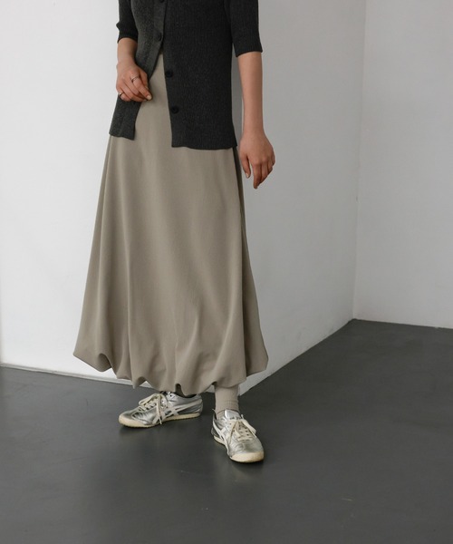 select MOCA（セレクトモカ）の「バルーンスカート（スカート・レディース・ブラック/アイボリー/グレイッシュベージュ・FREE）」の22枚目の写真