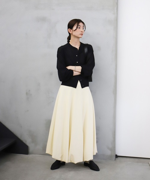 select MOCA（セレクトモカ）の「バルーンスカート（スカート・レディース・ブラック/アイボリー/グレイッシュベージュ・FREE）」の5枚目の写真