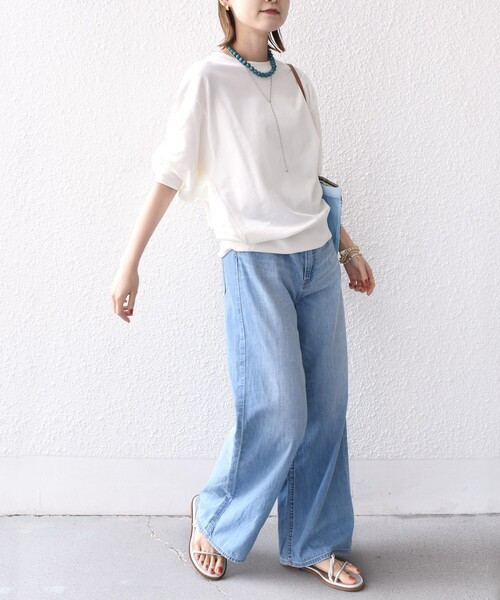 SHIPS(シップス)の「〈洗濯機可能〉DEPEND ドルマン カット プルオーバー(Tシャツ/カットソー・レディース・ホワイト/ピンク/ネイビー/ブラウン/ブラック・ONE SIZE)」の16枚目の写真
