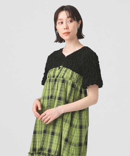 タグ付き　ミヤオ　レイビームス別注　ボレロ　ブラウス　トップス　バルーンスリーブ セール】バルーン スリーブ ボレロ（カーディガン/ボレロ）｜Ray BEAMS