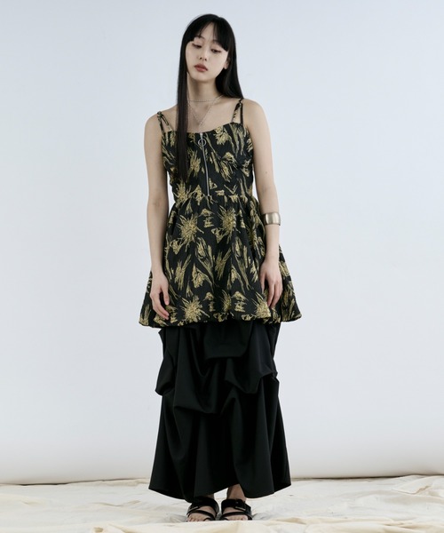 Assorted Tuck ボリュームタックスカート/setup対応（スカート