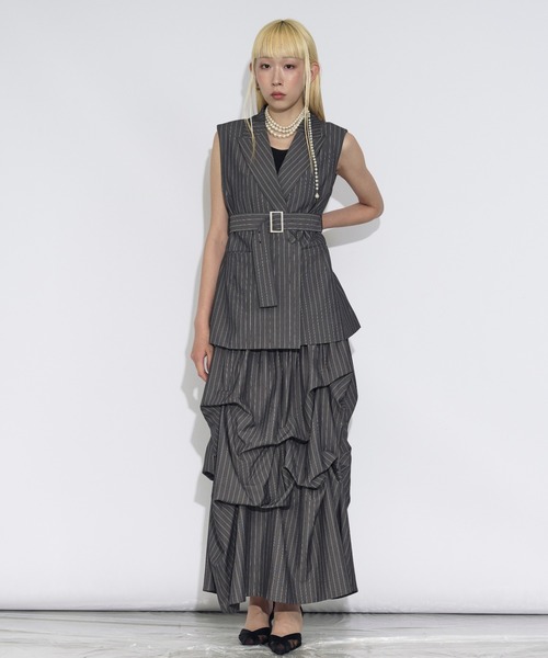 Assorted Tuck ボリュームタックスカート【セットアップ対応