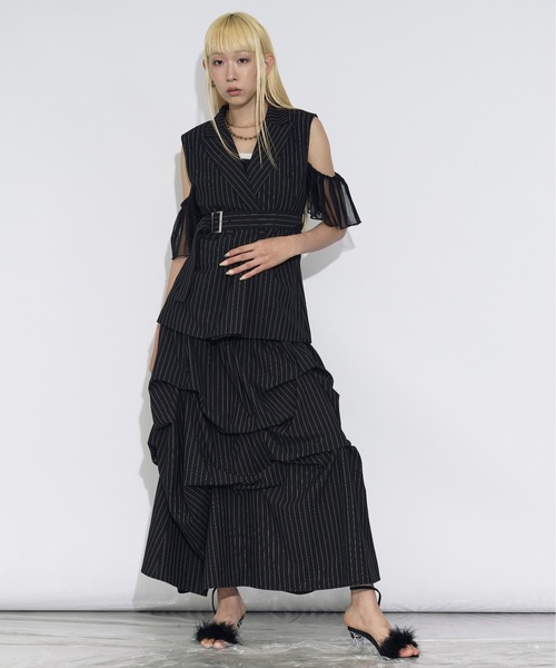 Ameri VINTAGE ウエストタックスカート　ナルシス　Ezick Ameri VINTAGE ウエストタックスカート ナルシス Ezick - メルカリ