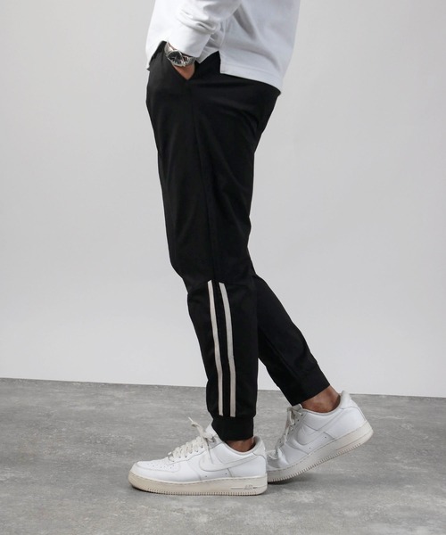 SKKONE(スコーネ)の「【Nylaus】速乾 ストレッチ イージージョガーパンツ ストレッチパンツ ロングパンツ サイドライン(その他パンツ・メンズ・杢グレー/ネイビー/ブラック/チャコール・LL/L/M)」の10枚目の写真