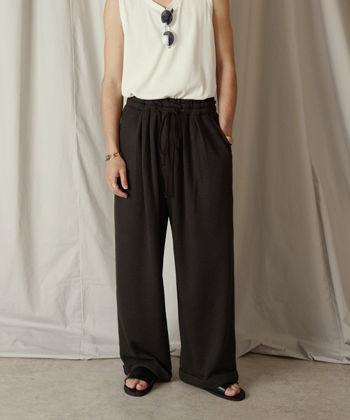 To the sea ワッフルワイドパンツ To the sea（トゥーザシー）｜パンツ一覧 - WEAR