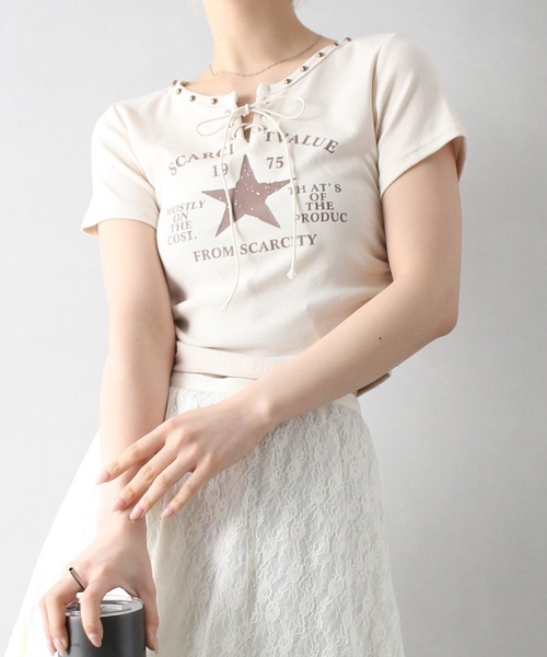 【boohoo】STAR GOTHIC プリント Tシャツ 51lUXtFefbL._AC_SX385_.jpg