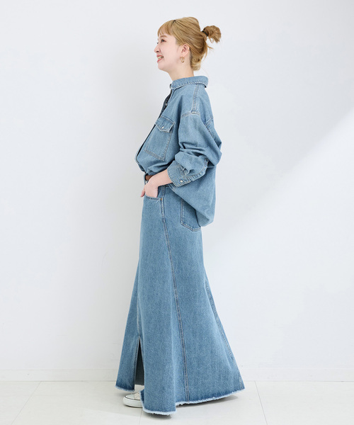 B.C STOCK(ベーセーストック)の「《追加》DU JOUR/デュ ジュール RODEO JEAN SKIRT(デニムスカート・レディース・ブルー系その他・38/36)」の5枚目の写真