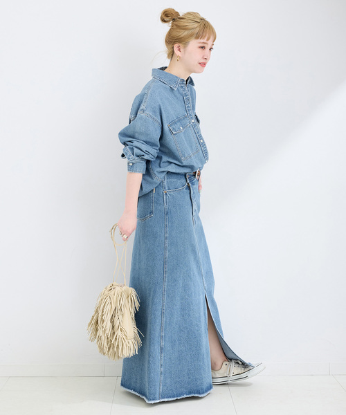 B.C STOCK(ベーセーストック)の「《追加》DU JOUR/デュ ジュール RODEO JEAN SKIRT(デニムスカート・レディース・ブルー系その他・38/36)」の6枚目の写真