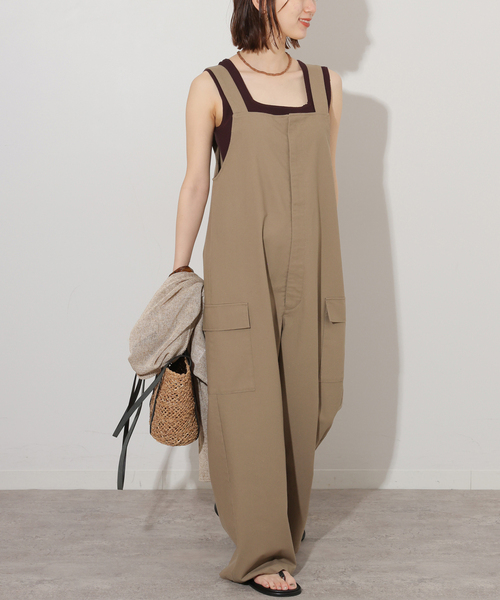 JOURNAL STANDARD relume（ジャーナルスタンダード　レリューム）の「麻ブレンドサロペット（サロペット/オーバーオール・レディース・グレー/ベージュ・FREE）」の9枚目の写真