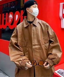 WARAIJOGO（ワライジョウゴ）の「【WARAIJOGO】フェイクレザー/PUジャケット(NEZ)（その他アウター）」