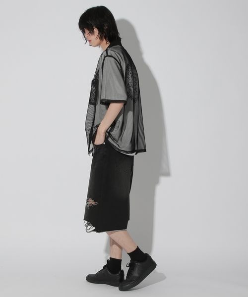 Anui（アニュイ）の「【UNISEX/2サイズ展開】カットハーフデニム（その他パンツ・レディース・ブラック/ブルー・MEDIUM/SMALL）」の10枚目の写真