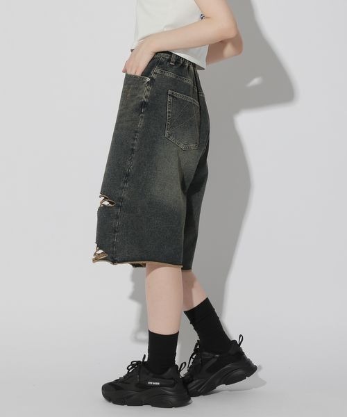 Anui（アニュイ）の「【UNISEX/2サイズ展開】カットハーフデニム（その他パンツ・レディース・ブラック/ブルー・MEDIUM/SMALL）」の20枚目の写真