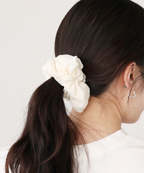 ROOPTOKYO（ループトウキョウ）の「Simple chiffon chou chou / シンプルシフォンシュシュ 夏物 夏服（シュシュ・レディース・アイボリー/ブラック/ピンク・FREE）」の12枚目の写真