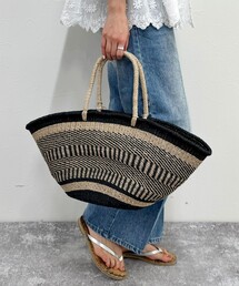 The Bagmati | 【BAGMATI/バグマティ】 柄編みアバカバケットバッグ(かごバッグ)