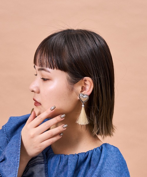 CIAOPANIC TYPY（チャオパニックティピー）の「【yuccA】アソート柄コンチョイヤリング（イヤリング・レディース・ベージュ/ベージュ系その他/ブラック系その他/ブラック・ONE SIZE）」の20枚目の写真