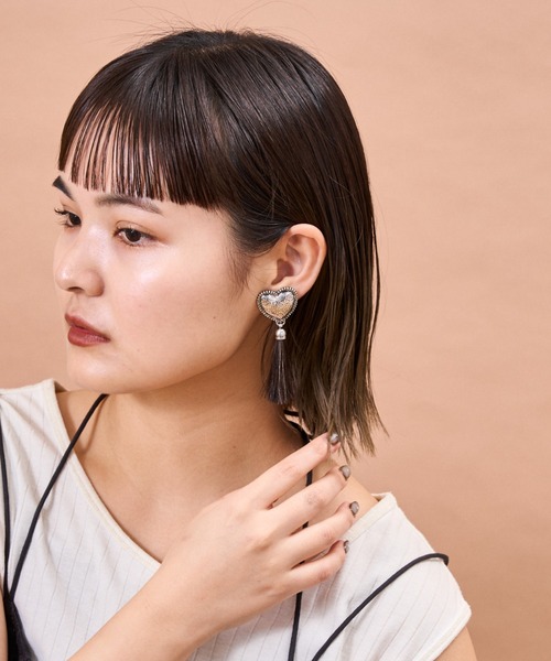 CIAOPANIC TYPY（チャオパニックティピー）の「【yuccA】アソート柄コンチョイヤリング（イヤリング・レディース・ベージュ/ベージュ系その他/ブラック系その他/ブラック・ONE SIZE）」の17枚目の写真