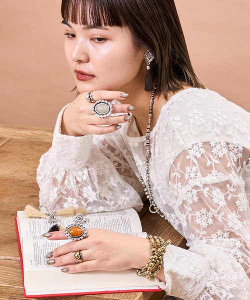 CIAOPANIC TYPY（チャオパニックティピー）の「【yuccA】アソート柄コンチョイヤリング（イヤリング・レディース・ベージュ/ベージュ系その他/ブラック系その他/ブラック・ONE SIZE）」の15枚目の写真